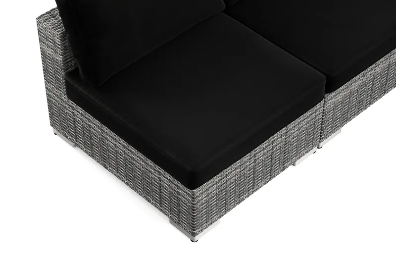 Bahamas U-formad utomhus loungegrupp med öppet avslut, 9-sits med bord - Grå - Products - Utemöbler & utemiljö - Loungemöbler - Loungeset & loungegrupp