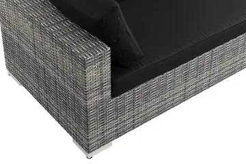 Bahamas U-formad utomhus loungegrupp med stängt avslut, 10-sits med bord - Grå - Products - Utemöbler & utemiljö - Loungemöbler - Loungeset & loungegrupp