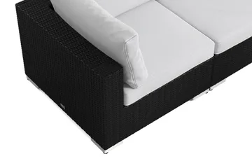 Bahamas utesoffa 3-sits med bord och hylla - Svart - Products - Utemöbler & utemiljö - Loungemöbler - Loungeset & loungegrupp