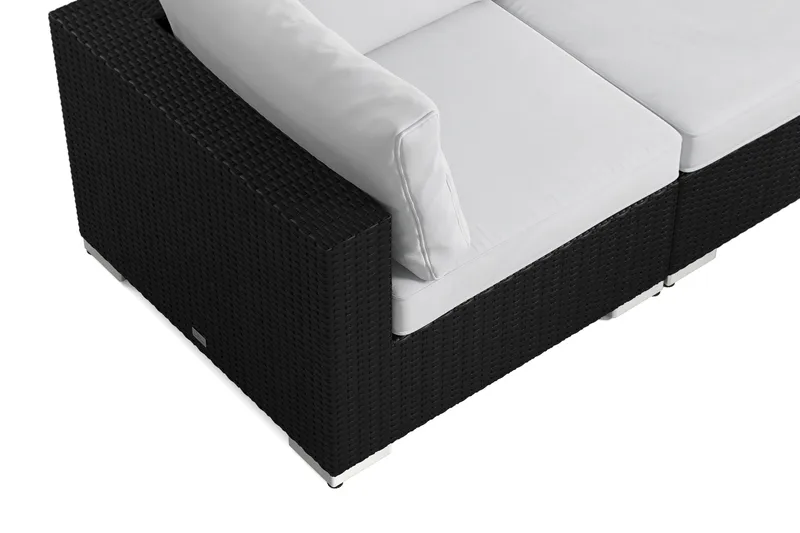 Bahamas utesoffa 3-sits med bord och hylla - Svart - Products - Utemöbler & utemiljö - Loungemöbler - Loungeset & loungegrupp