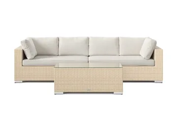 Bahamas utesoffa 4-sits med bord - Beige - Products - Utemöbler & utemiljö - Loungemöbler - Loungeset & loungegrupp