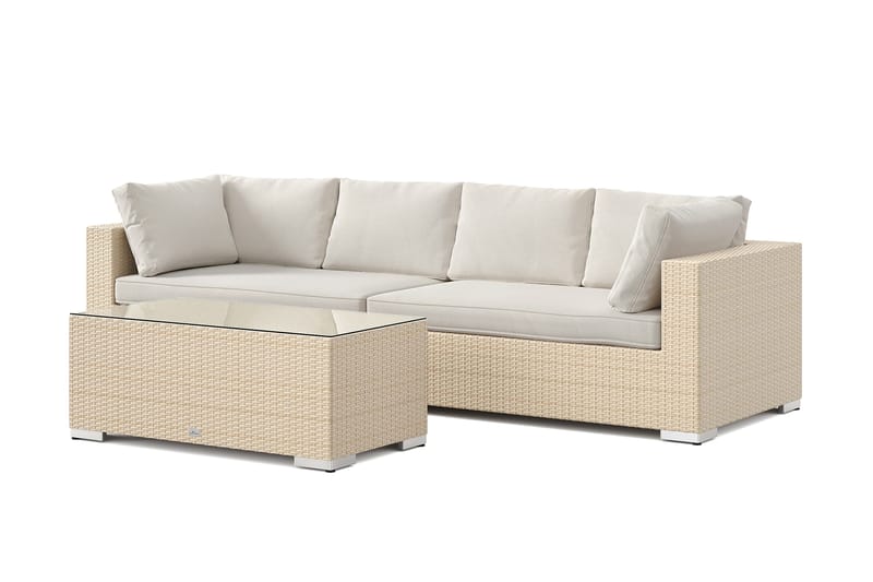 Bahamas utesoffa 4-sits med bord - Beige - Products - Utemöbler & utemiljö - Loungemöbler - Loungeset & loungegrupp