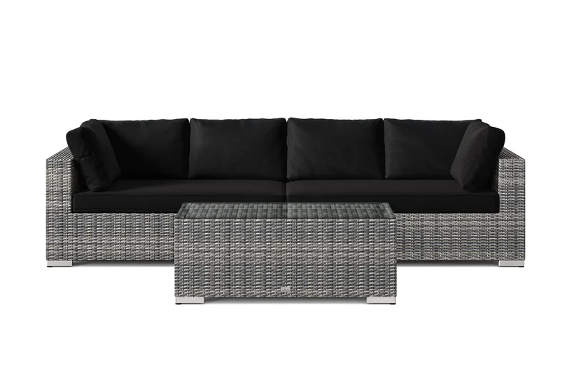 Bahamas utesoffa 4-sits med bord - Grå - Products - Utemöbler & utemiljö - Loungemöbler - Loungeset & loungegrupp