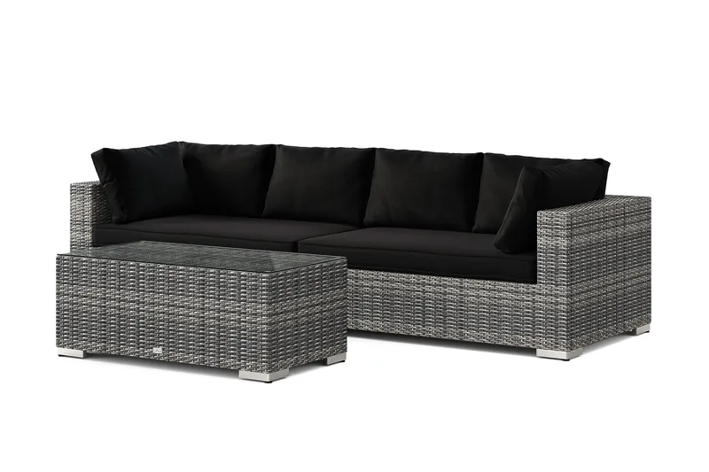 Bahamas utesoffa 4-sits med bord - Grå - Products - Utemöbler & utemiljö - Loungemöbler - Loungeset & loungegrupp