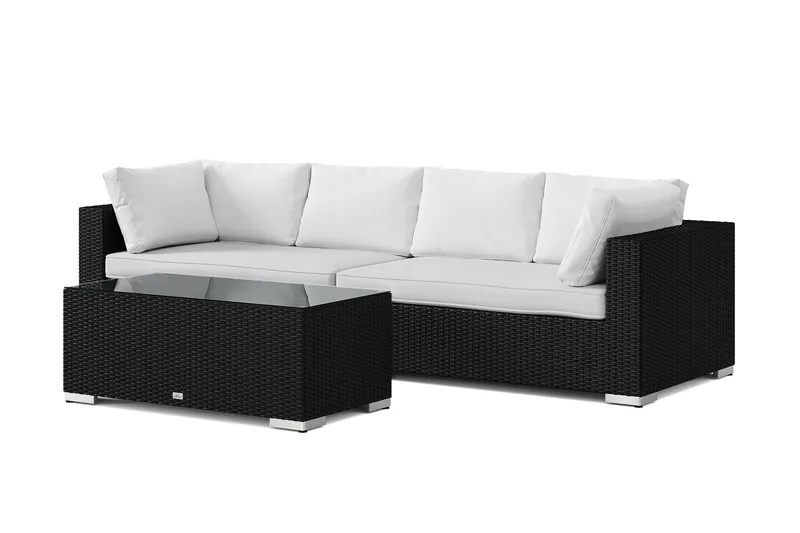 Bahamas utesoffa 4-sits med bord - Svart - Products - Utemöbler & utemiljö - Loungemöbler - Loungeset & loungegrupp
