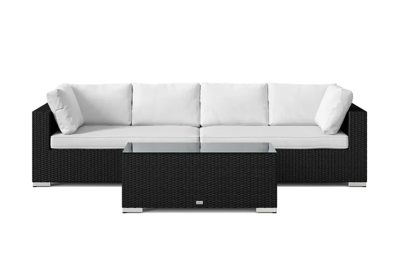 Bahamas utesoffa 4-sits med bord - Svart - Products - Utemöbler & utemiljö - Loungemöbler - Loungeset & loungegrupp