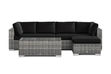 Bahamas utomhus divansoffa 5-sits med vändbar divan och bord - Grå - Products - Utemöbler & utemiljö - Loungemöbler - Loungeset & loungegrupp