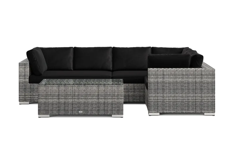 Bahamas utomhus hörnsoffa 5-sits vändbar med bord - Grå - Products - Utemöbler & utemiljö - Loungemöbler - Loungeset & loungegrupp