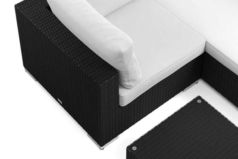 Bahamas utomhus hörnsoffa 5-sits vändbar med bord - Svart - Products - Utemöbler & utemiljö - Loungemöbler - Loungeset & loungegrupp