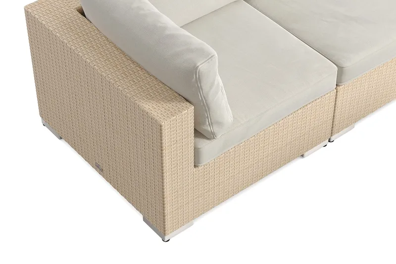 Bahamas utomhus hörnsoffa 5-sits vändbar och bord med hylla - Beige - Products - Utemöbler & utemiljö - Loungemöbler - Loungeset & loungegrupp