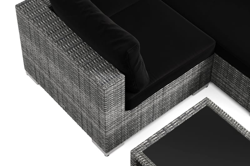 Bahamas utomhus hörnsoffa 5-sits vändbar och bord med hylla - Grå - Products - Utemöbler & utemiljö - Loungemöbler - Loungeset & loungegrupp