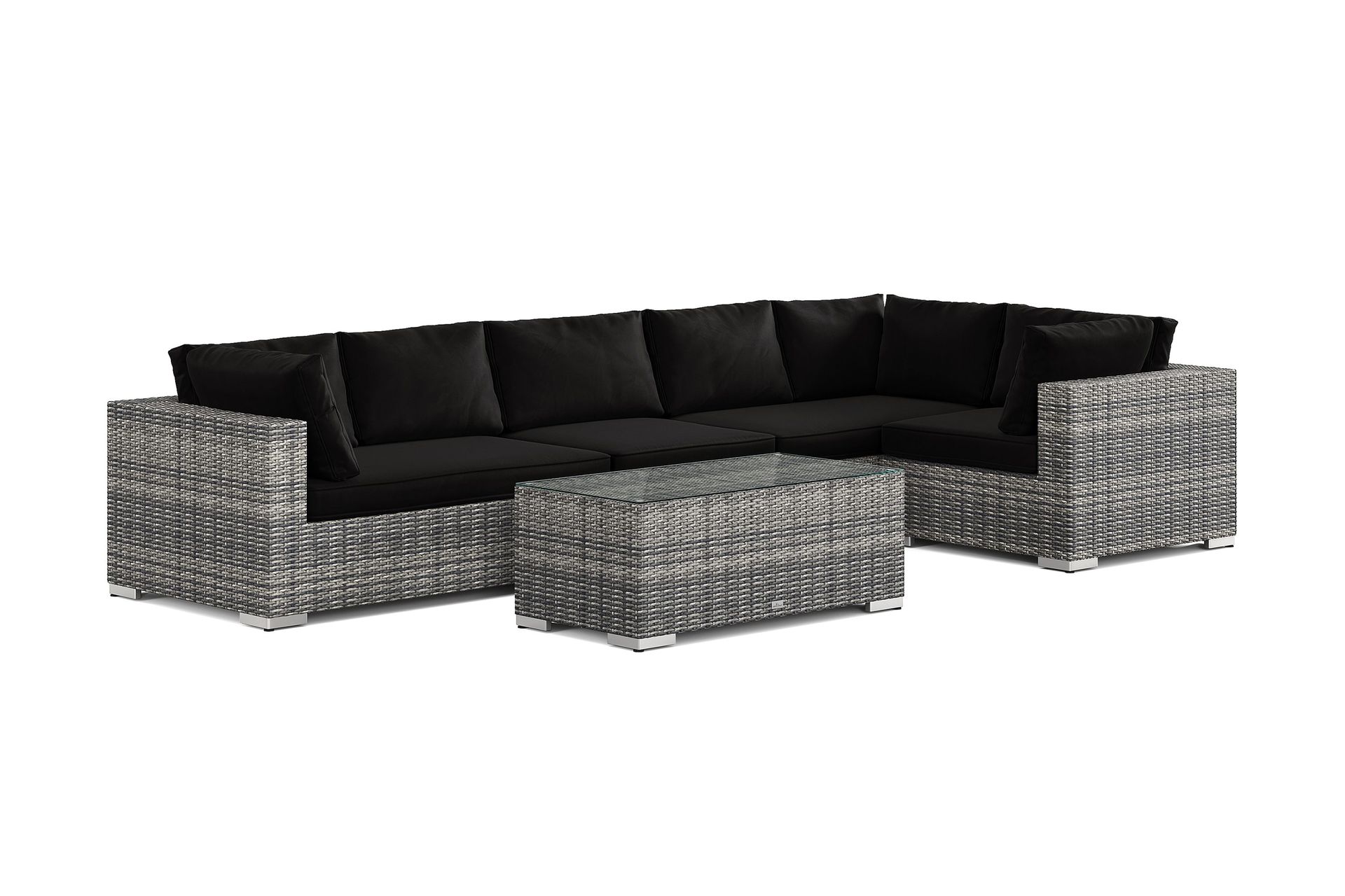 Bahamas utomhus hörnsoffa 6-sits vändbar med bord