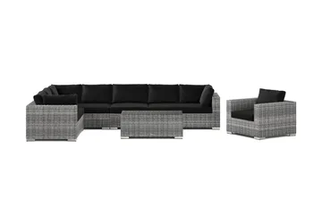 Bahamas utomhus L-soffa höger 8-sits med fåtölj och bord - Grå - Products - Utemöbler & utemiljö - Loungemöbler - Loungeset & loungegrupp