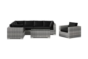 Bahamas utomhus L-soffa vänster 7-sits med fåtölj och bord - Grå - Products - Utemöbler & utemiljö - Loungemöbler - Loungeset & loungegrupp