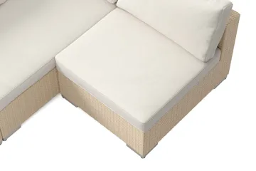 Bahamas utomhus loungegrupp 6-sits med vändbar schäslong och bord - Beige - Products - Utemöbler & utemiljö - Loungemöbler - Loungeset & loungegrupp