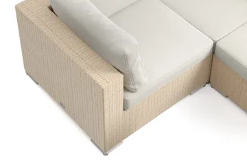 Bahamas utomhus U-soffa 7-sits vändbar divan med öppet avslut och bord - Beige - Products - Utemöbler & utemiljö - Loungemöbler - Loungeset & loungegrupp