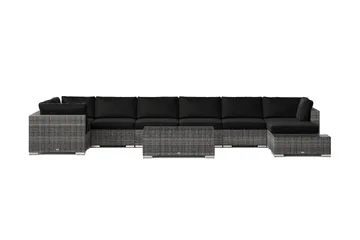 Bahamas utomhus U-soffa 8-sits vändbar divan med öppet avslut och bord - Grå - Products - Utemöbler & utemiljö - Loungemöbler - Loungeset & loungegrupp