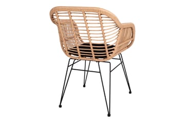 Brodhead ArmUtestolar med Kudde - Brun - Products - Utemöbler & utemiljö - Balkong & altan - Balkongmöbler - Balkongstol