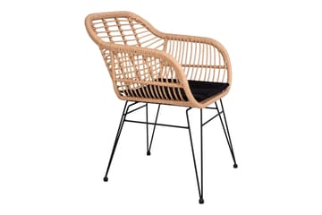 Brodhead ArmUtestolar med Kudde - Brun - Products - Utemöbler & utemiljö - Balkong & altan - Balkongmöbler - Balkongstol