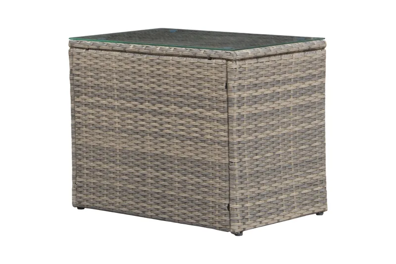Dramilo Loungegrupp i konstrotting med bord och dynor - Beige - Products - Utemöbler & utemiljö - Loungemöbler - Loungeset & loungegrupp