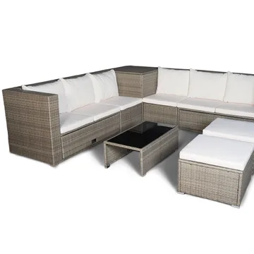 Exklusiv loungegrupp | Inbyggd förvaring | Brun konstrotting | Djursvik - Brun - Products - Utemöbler & utemiljö - Loungemöbler - Loungeset & loungegrupp