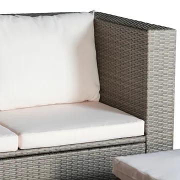 Exklusiv loungegrupp | Inbyggd förvaring | Brun konstrotting | Djursvik - Brun - Products - Utemöbler & utemiljö - Loungemöbler - Loungeset & loungegrupp