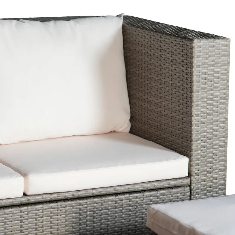 Exklusiv loungegrupp | Inbyggd förvaring | Brun konstrotting | Djursvik - Brun - Products - Utemöbler & utemiljö - Loungemöbler - Loungeset & loungegrupp