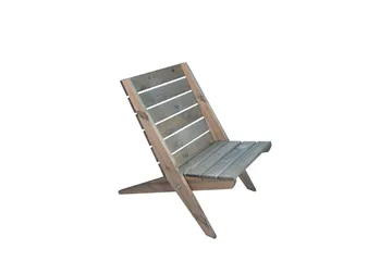 Hillerstorp EcoFurn Utestol Granny Furu Oljad Grå - Grå - Products - Utemöbler & utemiljö - Loungemöbler - Loungestol utomhus
