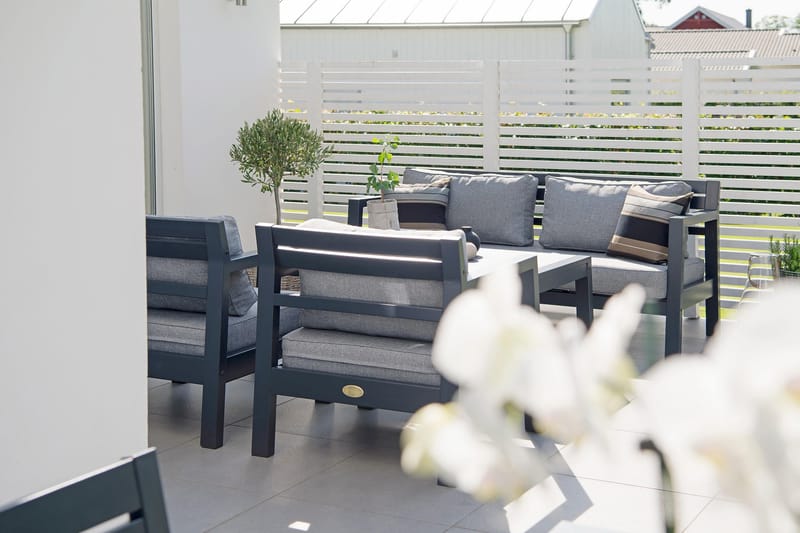 Hillerstorp Stoltö Utestoltö Lounge Utefåtölj - Grå/svart - Products - Utemöbler & utemiljö - Loungemöbler - Loungestol utomhus