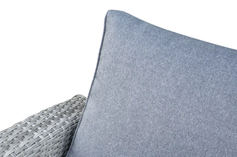 James Light Stor L-formad vändbar loungegrupp utomhus i konstrotting med förvaring och gråa dynor - Grå - Products - Utemöbler & utemiljö - Loungemöbler - Loungeset & loungegrupp