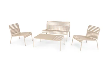 Jarva Liten 4-sits Soffgrupp Utomhus i metall - Beige - Products - Utemöbler & utemiljö - Loungemöbler - Loungeset & loungegrupp