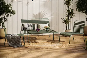 Jarva Liten 4-sits Soffgrupp Utomhus i metall - Oliv - Products - Utemöbler & utemiljö - Loungemöbler - Loungeset & loungegrupp