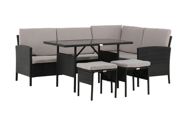 Knock Hörnsoffa Utomhus - Svart - Products - Utemöbler & utemiljö - Loungemöbler - Loungeset & loungegrupp
