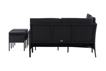 Knock Hörnsoffa Utomhus - Svart - Products - Utemöbler & utemiljö - Loungemöbler - Loungeset & loungegrupp