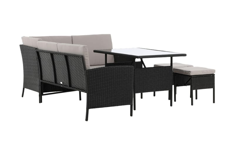 Knock Hörnsoffa Utomhus - Svart - Products - Utemöbler & utemiljö - Loungemöbler - Loungeset & loungegrupp