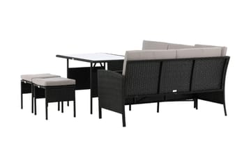 Knock Hörnsoffa Utomhus - Svart - Products - Utemöbler & utemiljö - Loungemöbler - Loungeset & loungegrupp