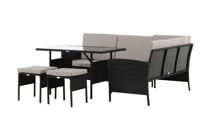 Knock Hörnsoffa Utomhus - Svart - Products - Utemöbler & utemiljö - Loungemöbler - Loungeset & loungegrupp