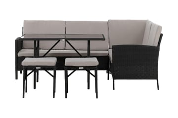Knock Hörnsoffa Utomhus - Svart - Products - Utemöbler & utemiljö - Loungemöbler - Loungeset & loungegrupp