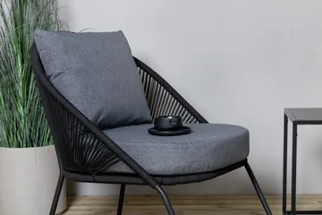 Lindos Utefåtölj Svart - Venture Home - Products - Utemöbler & utemiljö - Loungemöbler - Loungestol utomhus