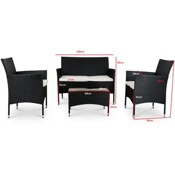 Litet loungeset för balkong | Lyfco Fjällbacka - Products - Utemöbler & utemiljö - Loungemöbler - Loungeset & loungegrupp