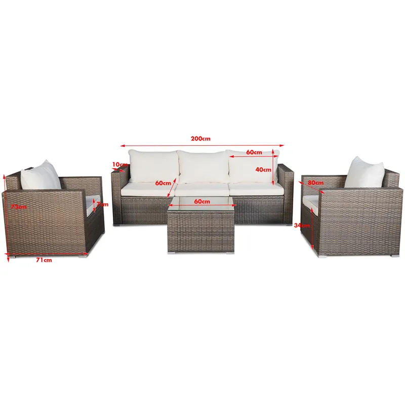 Loungegrupp utemöbler | Brun konstrotting | Huvudskär - Products - Utemöbler & utemiljö - Loungemöbler - Loungeset & loungegrupp