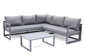 Hillerstorp Lundamo Loungegrupp Utomhus Grå - Grå - Products - Utemöbler & utemiljö - Loungemöbler - Loungeset & loungegrupp