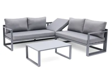 Hillerstorp Lundamo Loungegrupp Utomhus Grå - Grå - Products - Utemöbler & utemiljö - Loungemöbler - Loungeset & loungegrupp