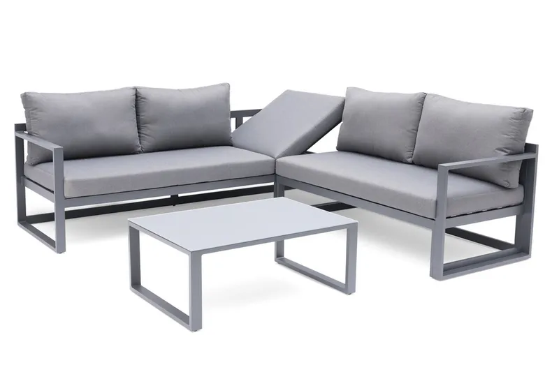 Hillerstorp Lundamo Loungegrupp Utomhus Grå - Grå - Products - Utemöbler & utemiljö - Loungemöbler - Loungeset & loungegrupp