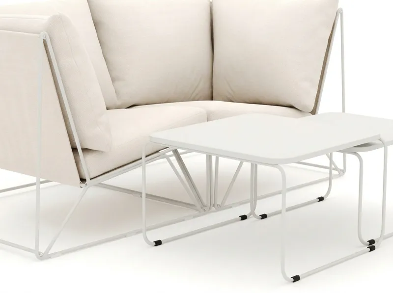 Usteryd utomhus rak 2-sits soffa - Beige/Beige - Products - Utemöbler & utemiljö - Loungemöbler - Loungeset & loungegrupp