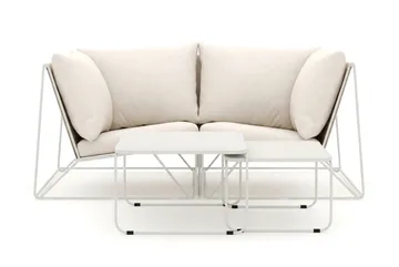 Usteryd utomhus rak 2-sits soffa - Beige/Beige - Products - Utemöbler & utemiljö - Loungemöbler - Loungeset & loungegrupp