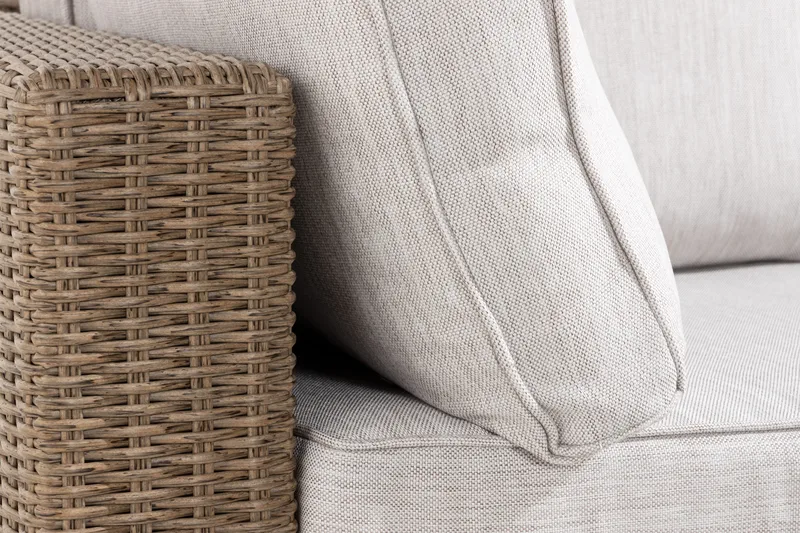 Marcus 6-sits Loungegrupp - Mörkbeige / Vita dynor - Products - Utemöbler & utemiljö - Loungemöbler - Loungeset & loungegrupp