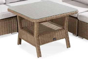 Marcus 6-sits Loungegrupp - Mörkbeige / Vita dynor - Products - Utemöbler & utemiljö - Loungemöbler - Loungeset & loungegrupp