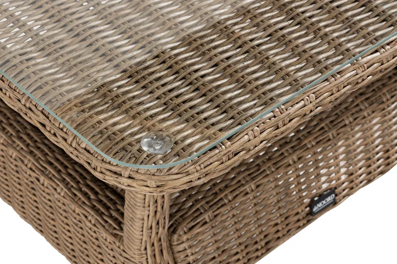 Marcus 6-sits Loungegrupp - Mörkbeige / Vita dynor - Products - Utemöbler & utemiljö - Loungemöbler - Loungeset & loungegrupp