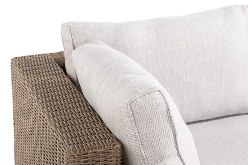 Marcus 6-sits Loungegrupp - Mörkbeige / Vita dynor - Products - Utemöbler & utemiljö - Loungemöbler - Loungeset & loungegrupp